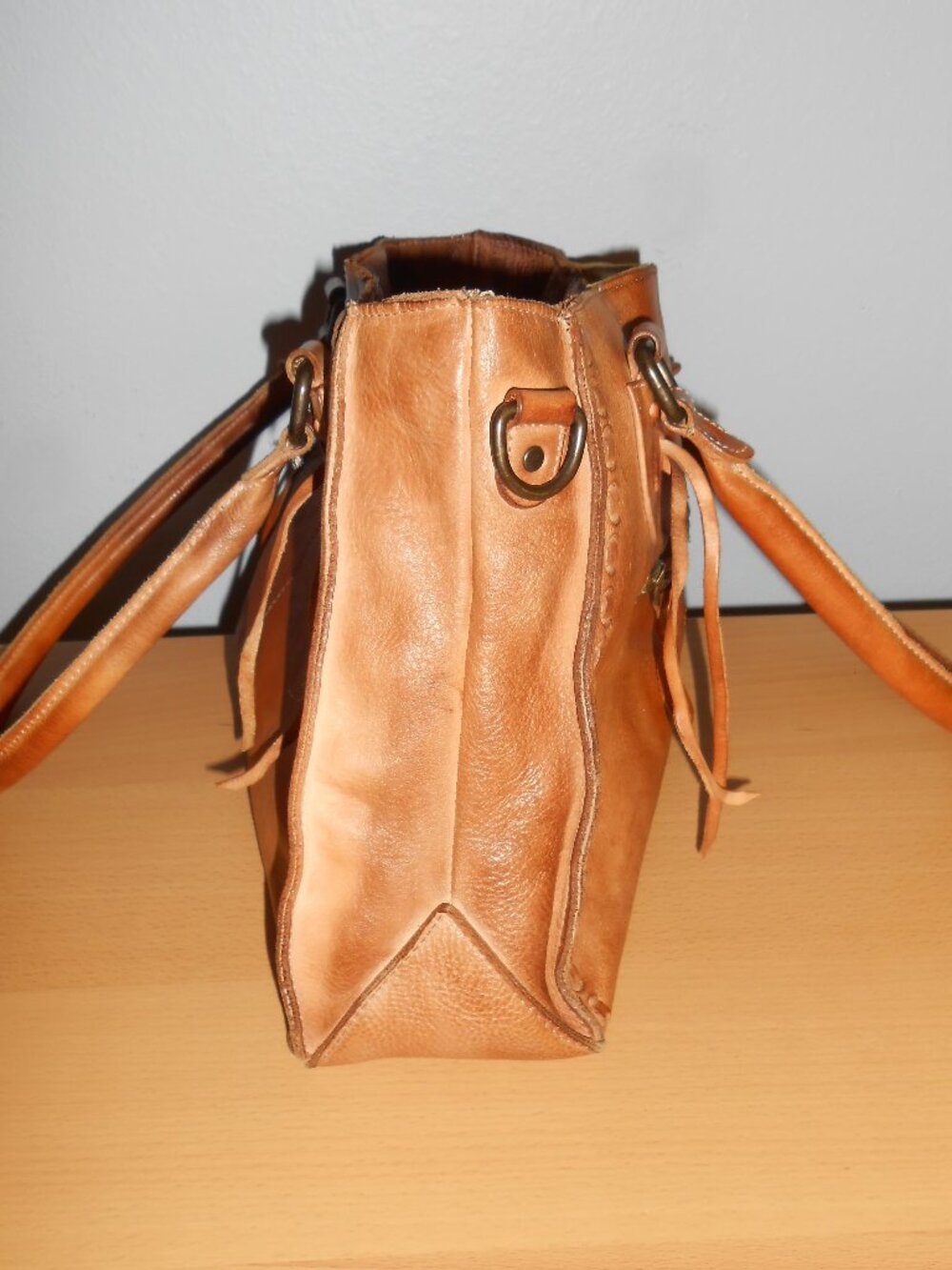 BED STU ROCKABABY Cafe Latte leather bag NO STRAP - Picture 10 of 16